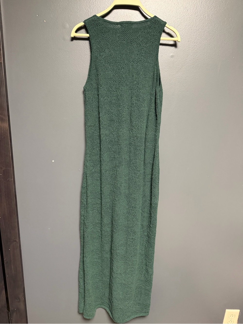 NWT Future Collective Forest Green Sleeveless Sweater Knit Maxi Dress Medium